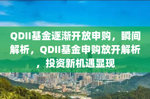 QDII基金逐漸開放申購，瞬間解析，QDII基金申購放開解析，投資新機(jī)遇顯現(xiàn)