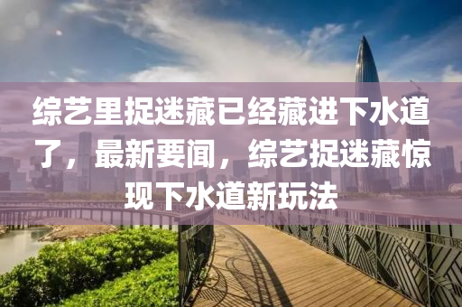 綜藝?yán)镒矫圆匾呀?jīng)藏進下水道了，最新要聞，綜藝捉迷藏驚現(xiàn)下水道新玩法液壓動力機械,元件制造