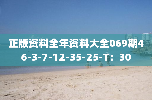 正版資料全年資料大全069液壓動力機械,元件制造期46-3-7-12-35-25-T：30