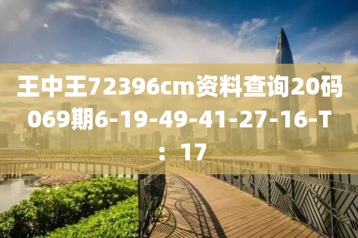 王中王72396cm資料查詢20碼069期6-19-49-41-27-16-T：17