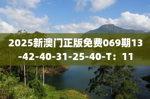 2025新澳門正版免費069期13-42-40-31-25-40-T：11