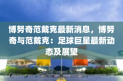 博努奇范液壓動力機械,元件制造戴克最新消息，博努奇與范戴克：足球巨星最新動態(tài)及展望