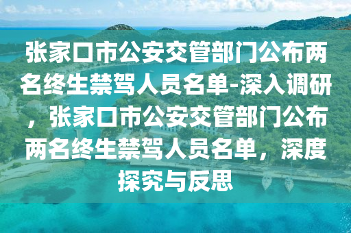 張家口市公安交管部門公布兩名終生禁駕人員名單-深入調(diào)研，張家口市公安交管部門公布兩名終生禁駕人員名單，深度探究與反思