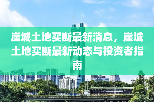 崖城土地買斷最新消液壓動力機械,元件制造息，崖城土地買斷最新動態(tài)與投資者指南