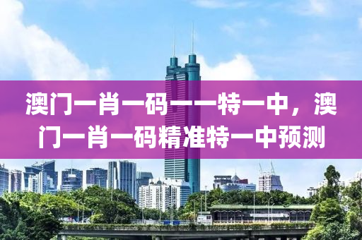 澳門一肖一碼一一特一中，澳門一肖一碼精準特一中預(yù)測液壓動力機械,元件制造