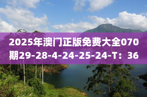 2025年澳門正版免費(fèi)大全070期29-28-4-24-25-24-T：36