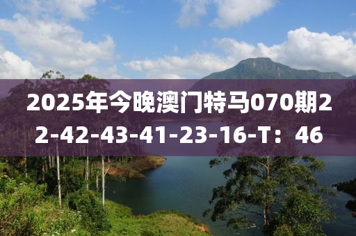 2025年今晚澳門特馬070期22-42-43-41-23-16-T：46液壓動力機械,元件制造