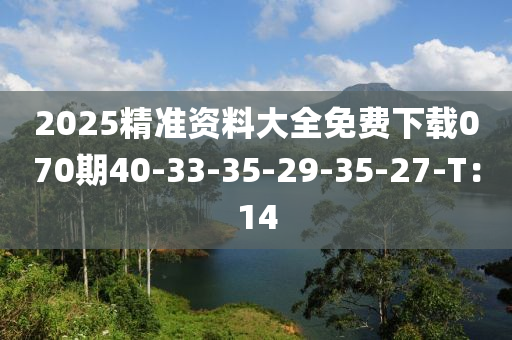 2025精準(zhǔn)資料大全免費(fèi)下載070期40-33-35-29-35-27-T：14