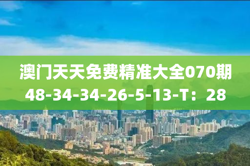 澳門天天免費(fèi)精準(zhǔn)大全070期48-34-34-26-5-13-T：28