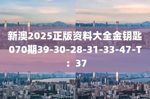 新澳2025正版資料大全金鑰匙070期39-30-28-31-33-47-T：37