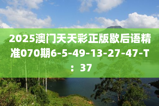 2025澳門天天彩正版歇后語精準(zhǔn)070期6-5-49-13-液壓動力機(jī)械,元件制造27-47-T：37