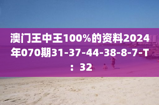 澳門王中王100%的資料2024年070期31-37-44-38-8-7-T：32