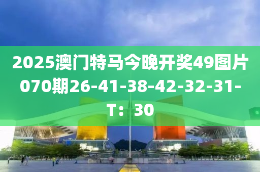 2025澳門特馬今晚開獎(jiǎng)49圖片070期26-41-38-42-32-31-T：30