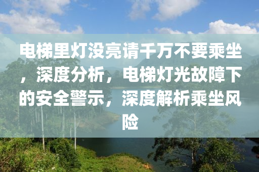 電梯里燈沒亮請千萬不要乘坐，深度分析，電梯燈光故障下的安全警示，深度解析乘坐風(fēng)險(xiǎn)液壓動(dòng)力機(jī)械,元件制造