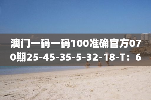 澳門一碼一碼100準確官方070期25-45-35-5-32-18-T：6