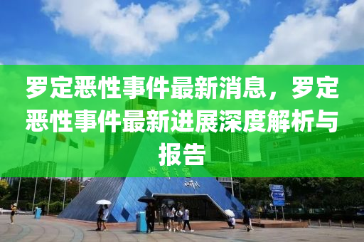 羅定惡性事件最新消息，羅定惡性事件最新進展深度解析與報告液壓動力機械,元件制造