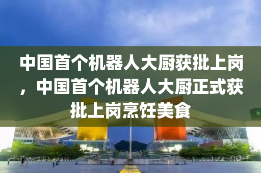 中國首液壓動力機械,元件制造個機器人大廚獲批上崗，中國首個機器人大廚正式獲批上崗烹飪美食