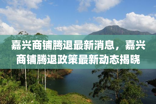 嘉興商鋪騰退最新消息，嘉興商鋪騰退政策最新動態(tài)揭曉