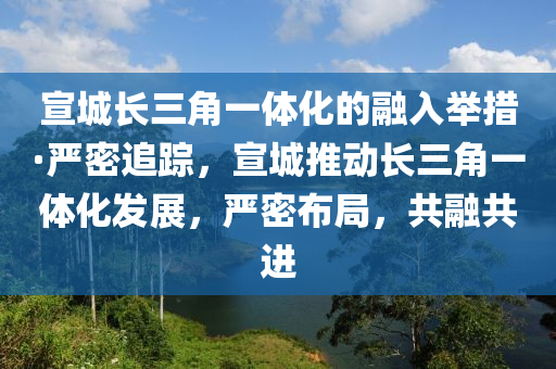 宣城長三角一體化的融入舉措·嚴(yán)密追蹤，宣城推動長三角一體化發(fā)展，嚴(yán)密布局，共融共進(jìn)