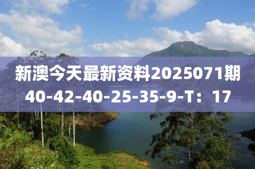 新澳今天最新資料2025071期40-42-40-25-35-9-T：17