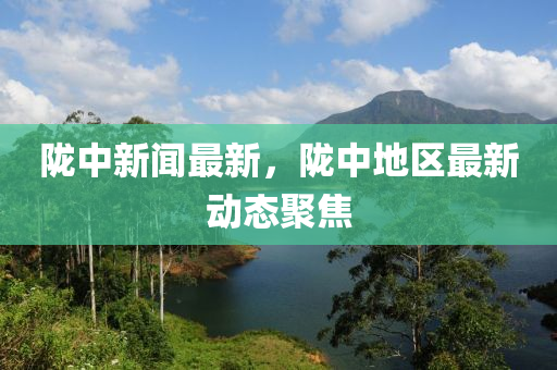 隴中新聞最新，隴中地區(qū)最新動態(tài)聚焦液壓動力機械,元件制造