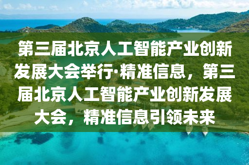 第三屆北京人工智能產(chǎn)業(yè)創(chuàng)新發(fā)展大會(huì)舉行·精準(zhǔn)信息，第三屆北京人工智能產(chǎn)業(yè)創(chuàng)新發(fā)展大會(huì)，精準(zhǔn)信息引領(lǐng)未來