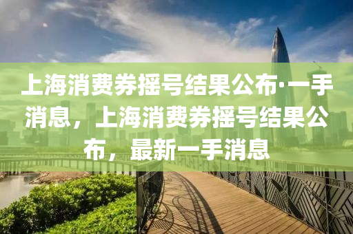 上海消費券搖號結(jié)果公布·一手消息，上海消費券搖液壓動力機械,元件制造號結(jié)果公布，最新一手消息