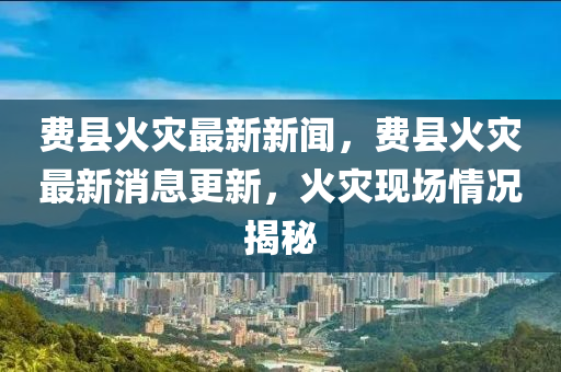 費縣火災最新新聞，費縣火災最新消息更新，火災現(xiàn)場情況揭秘液壓動力機械,元件制造