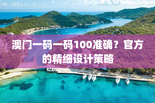 澳門一碼一碼100準確？官方的精細設(shè)計策略