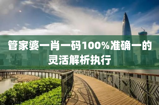 管家婆一肖一碼100%準(zhǔn)確一的靈活解析執(zhí)行