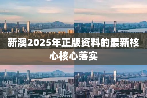 新澳2025年正版資料的最新核心核心落實(shí)