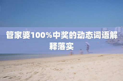 管家婆100%中獎的動態(tài)詞語解釋落實