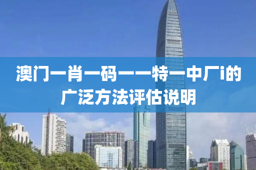 澳門一肖一碼一一特一中廠i的廣泛方法評估說明液壓動力機械,元件制造