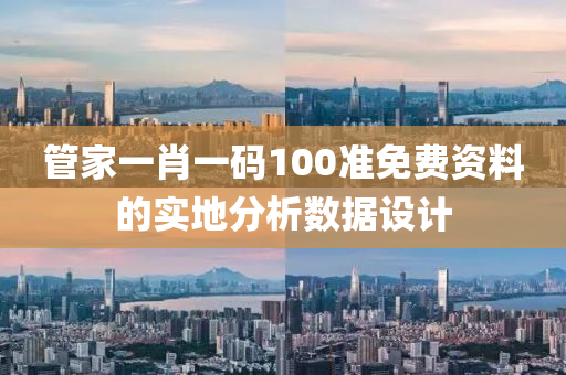 管家一肖一碼100準免費資料的實地分析數(shù)據(jù)設計