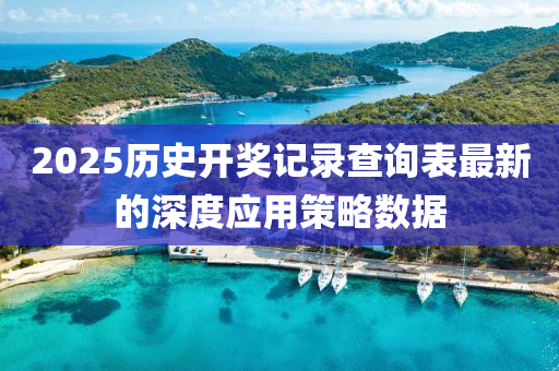 2025歷史開獎記錄查詢表最新的深度應(yīng)用策略數(shù)據(jù)