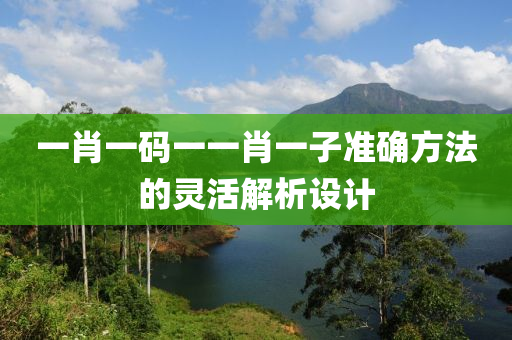 一肖一碼一一肖一子準(zhǔn)確方法的靈活解析設(shè)計