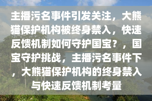 主播污名事件引發(fā)關(guān)注，大熊貓保護(hù)機(jī)構(gòu)被終身禁入，快速反饋機(jī)制如何守護(hù)國(guó)寶？，國(guó)寶守護(hù)挑戰(zhàn)，主播污名事件下，大熊貓保護(hù)機(jī)構(gòu)的終身禁入與快速反饋機(jī)制考量