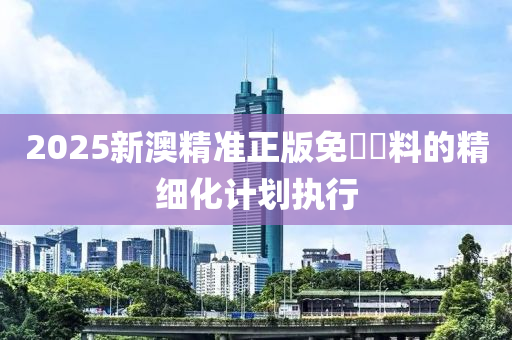 2025新澳精準(zhǔn)正版免費(fèi)資料的精細(xì)化計(jì)劃執(zhí)行