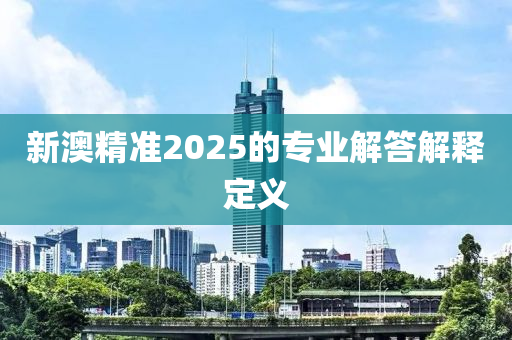 新澳精準(zhǔn)2025的專(zhuān)業(yè)解答解釋定義