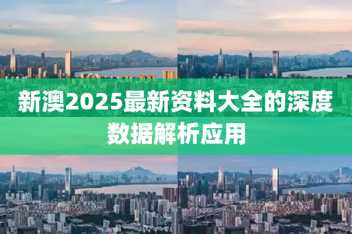 新澳2025最新資料大全的深度數(shù)據(jù)解析應(yīng)用