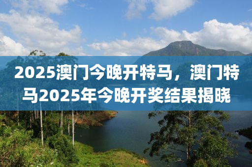 2025澳門今晚開特馬，澳門特馬2025年今晚開獎結(jié)液壓動力機械,元件制造果揭曉