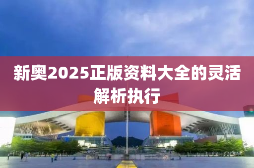 新奧2025正版資料大全的靈活解析執(zhí)行