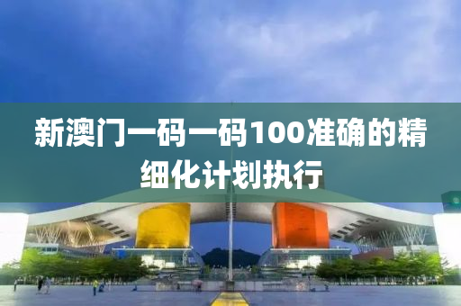 新澳門(mén)一碼一碼100準(zhǔn)確的精細(xì)化計(jì)劃執(zhí)行