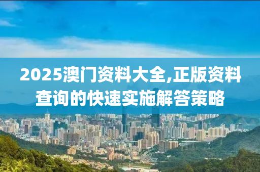 2025澳門資料大全,正版資料查詢的快速實(shí)施解答策略