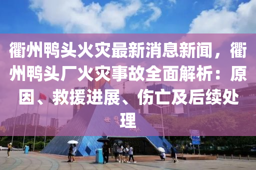 衢州鴨頭火災(zāi)最新消息新聞，衢州鴨頭廠火災(zāi)事故全面解析：原因、救援進(jìn)展、傷亡及后續(xù)處理