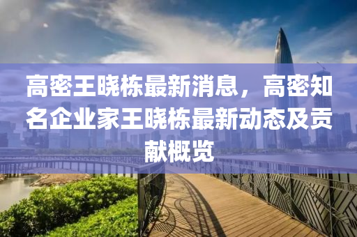 高密王曉棟最新消息，高密知名企業(yè)家王曉棟最新動態(tài)及貢獻(xiàn)概覽液壓動力機(jī)械,元件制造