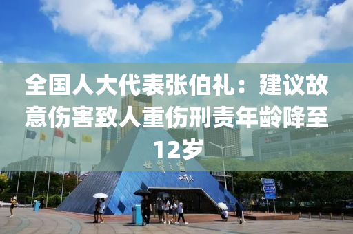 全國(guó)人大代表張伯禮：建議故意傷害致人重傷刑責(zé)年齡降至12歲