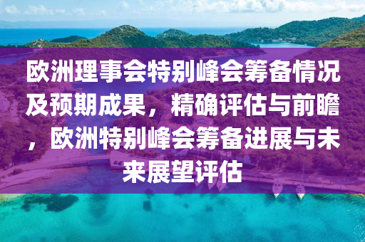 歐洲理事會特別峰會籌備情況及預期成果，精確評估與前瞻，歐洲特別峰會籌備進展與未來展望評估