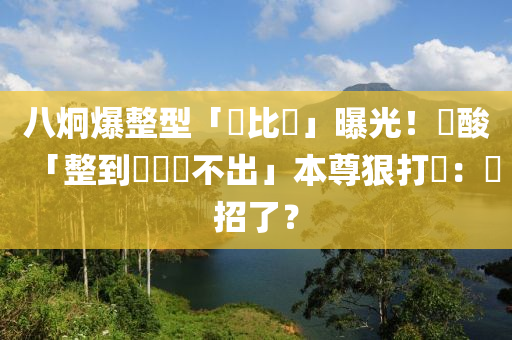 八炯爆整型「對(duì)比圖」曝光！網(wǎng)酸「整到媽媽認(rèn)不出」本尊狠打臉：沒招了？液壓動(dòng)力機(jī)械,元件制造