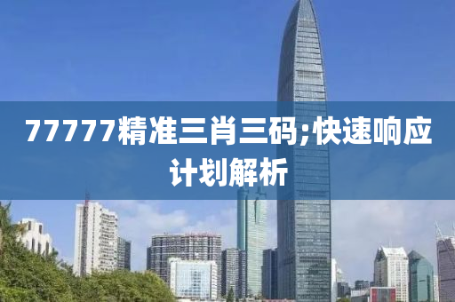 77777精準(zhǔn)三肖三碼;快速液壓動力機械,元件制造響應(yīng)計劃解析